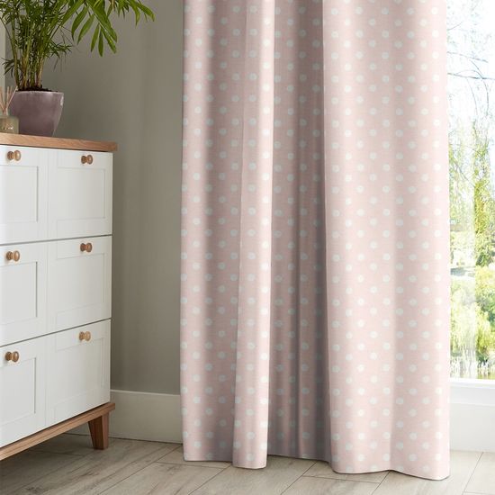 Cath Kidston Button Spot Pink Curtain